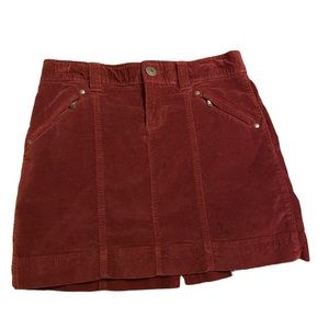 Athleta Roseville Cherrywood Velvet Skirt Size 0